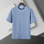 Lacoste Blue Geometric Print Men's 2-Piece Round Neck T-Shirt & Shorts Set - Image 4