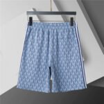 Lacoste Blue Geometric Print Men's 2-Piece Round Neck T-Shirt & Shorts Set - Image 2