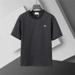 Lacoste Black Geometric Print Men's 2-Piece Round Neck T-Shirt & Shorts Set - Image 4