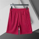 Lacoste Wine Geometric Print Men's 2-Piece Round Neck T-Shirt & Shorts Set - Image 2