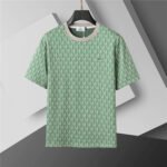 Lacoste Light Green Geometric Print Men's 2-Piece Round Neck T-Shirt & Shorts Set - Image 6
