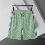Lacoste Light Green Geometric Print Men's 2-Piece Round Neck T-Shirt & Shorts Set - Image 5