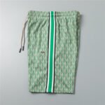 Lacoste Light Green Geometric Print Men's 2-Piece Round Neck T-Shirt & Shorts Set - Image 4