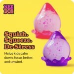 4 Colors Glitter Water Drop Squishy Stress Balls Slow Rising Squeeze Toys for Anxiety Relief - Image 4