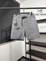 Arc’Teryx Adjustable Belt Waist Cargo Shorts Multi Zipper Pocket Quick Dry Outdoor Men Shorts Gray
