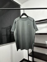 Lacoste Contrast Stitch Crew Neck Quick Dry Sports Short Sleeve T-shirt Gray
