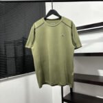 Lacoste Contrast Stitch Crew Neck Quick Dry Sports Short Sleeve T-shirt Army Green