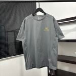 Arc'Teryx Curved Seam Crew Neck Tee, Yellow Embroidered Logo Outdoor Short Sleeve T-shirt Gray