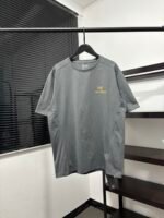 Arc'Teryx Curved Seam Crew Neck Tee, Yellow Embroidered Logo Outdoor Short Sleeve T-shirt Gray