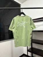 Arc'Teryx Curved Seam Crew Neck Tee White Printed Logo Outdoor Short Sleeve T-shirt Green - Image 2