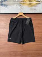 Arc'Teryx Black Drawstring Elastic Waist Quick Dry Sports Shorts Zipper Pocket Outdoor Running Shorts - Image 2