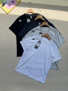Descente Mesh Panel Raglan Sleeve Quick Dry Sports Short Sleeve T-shirt 4 Colors