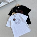 Mammut Circular Mammoth Outline Print Crew Neck Cotton Short Sleeve T-shirt Black White