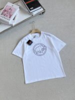 Mammut Circular Mammoth Outline Print Crew Neck Cotton Short Sleeve T-shirt Black White - Image 4