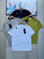 Descente Black White Gray Green Mesh Spliced Quick Dry Sports T-shirt Logo Crew Neck Athletic Short Sleeve