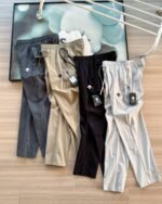 Descente Men Drawstring Elastic Waist Quick Dry Straight Outdoor Pants - Image 8