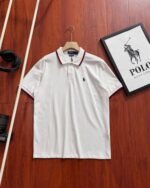 Polo Ralph Lauren Collar Cuff Embroidered Pony Logo Pique Polo Shirt - Image 2