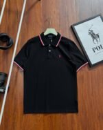 Polo Ralph Lauren Collar Cuff Embroidered Pony Logo Pique Polo Shirt - Image 4