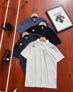 Descente Small Logo Near Shoulder Quick Dry Performance Polo Shirt