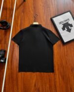 Descente Small Arrow Logo Quick Dry Lapel Polo Shirt  In Black Blue - Image 2