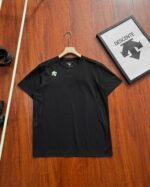 Descente Fluorescent Green Small Logo Breathable Mesh Spliced Sports T-shirt 3 Colors - Image 5