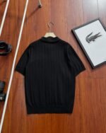 Lacoste Vertical Ribbed Knit Lapel Polo Short Sleeve Shirt 3 Colors - Image 3