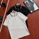 Calvin Klein Contrast Collar Half Zip Embroidered Letter Polo Shirt 2 Colors