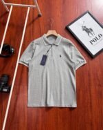 Ralph Lauren Contrast Trim Collar Half Zipper Pony Embroidered Pique Polo Shirt 4 Colors - Image 2