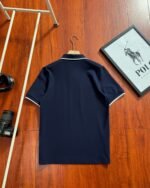 Ralph Lauren Contrast Trim Collar Half Zipper Pony Embroidered Pique Polo Shirt 4 Colors - Image 3