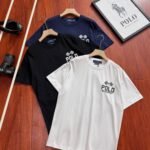 Ralph Lauren Racing Flag Letter Print Crew Neck Cotton Short Sleeve T-shirt 3 Colors