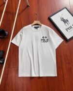 Ralph Lauren Racing Flag Letter Print Crew Neck Cotton Short Sleeve T-shirt 3 Colors - Image 6