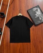 Chanel Outline Logo Bold Letter Print Crew Neck Cotton Casual Short Sleeve T-shirt 2 Colors - Image 3