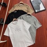 Calvin Klein Embossed Letter Logo Crew Neck Loose Cotton Short Sleeve T-shirt 4 Colors