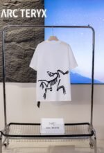 Arc'Teryx Shoulder Slant Letter Print Crew Neck Cotton Outdoor Casual Short Sleeve T-shirt - Image 4