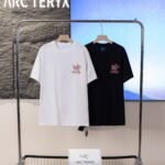 Arc'Teryx 3D Line Red Totem Letter Double-Sided Print Crew Neck Cotton Outdoor Short Sleeve T-shirt