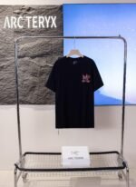 Arc'Teryx 3D Line Red Totem Letter Double-Sided Print Crew Neck Cotton Outdoor Short Sleeve T-shirt - Image 6