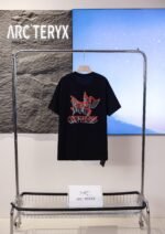 Arc'Teryx 3D Line Red Totem Letter Double-Sided Print Crew Neck Cotton Outdoor Short Sleeve T-shirt - Image 5
