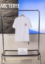 Arc'Teryx 3D Line Red Totem Letter Double-Sided Print Crew Neck Cotton Outdoor Short Sleeve T-shirt - Image 4