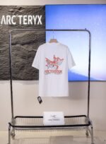 Arc'Teryx 3D Line Red Totem Letter Double-Sided Print Crew Neck Cotton Outdoor Short Sleeve T-shirt - Image 3