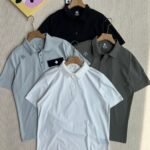 Descente Men Embossed Logo Quick Dry Short Sleeve Polo Shirt 4 Colors