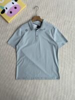 Descente Men Embossed Logo Quick Dry Short Sleeve Polo Shirt 4 Colors - Image 4