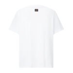 Louis Vuitton White White Denim Frayed Patch Letter Embroidery Crew Neck Loose Cotton Short Sleeve T-shirt - Image 2