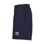 Balenciaga Navy Blue Navy Blue Elastic Waist Wheat Wreath Letter Print Casual Cotton Sweat Shorts - Image 3