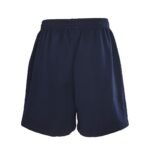 Balenciaga Navy Blue Navy Blue Elastic Waist Wheat Wreath Letter Print Casual Cotton Sweat Shorts - Image 2