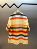 Loewe Gradient Sunset Stripe Cuban Collar Short Sleeve Shirt With Chest Pocket Embroidery - Image 2