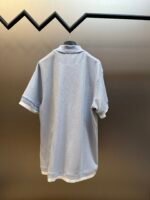 Prada Fake Two-Piece Triangle Label Embroidery Short Sleeve Lapel Polo Shirt - Image 2