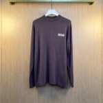 Louis Vuitton Crew Neck Fine Knit Long Sleeve Top Chest White Label Patch Base Sweater