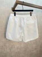 Dior Tone-On-Tone Embossed Pattern Drawstring Swim Shorts Elastic Waist Casual Beach Shorts - Image 2