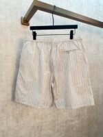 Louis Vuitton Vertical Stripe Drawstring Casual Shorts Elastic Waist Lightweight Vacation Short Pants - Image 2