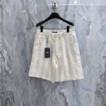 Fendi Wide Vertical Stripe Five-Pocket Denim Style Casual Shorts